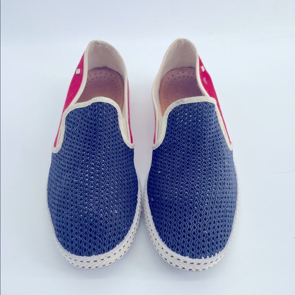Rivieras Classic Match mesh patriotic red white and blue slip on shoes sz 45